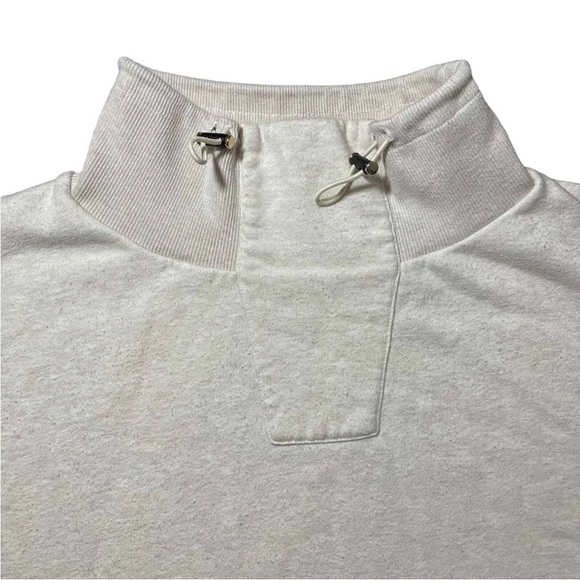 Varley Pullover Woods Pullover Sweatshirt High Neck Ribbed Trim Cream Size Large - Picture 3 of 9